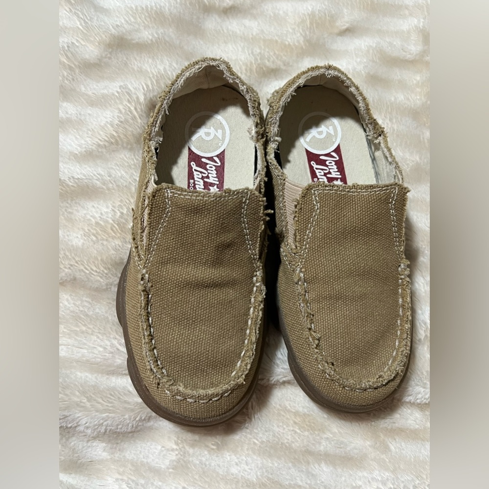 Tony Lama Kids Wheat Canvas Moc